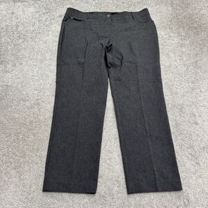 89th + Madison Dress Pants Women 16P Petite Grey Houndstooth Side Pockets Career